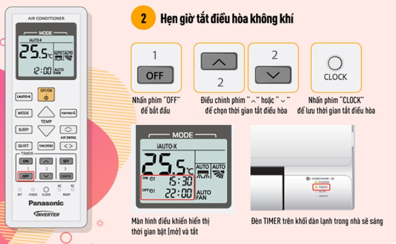 Cách Sử Dụng Tính Năng Hẹn Giờ Tắt Điều Hòa Panasonic Cách Sử Dụng Tính Năng Hẹn Giờ Tắt Điều Hòa Panasonic