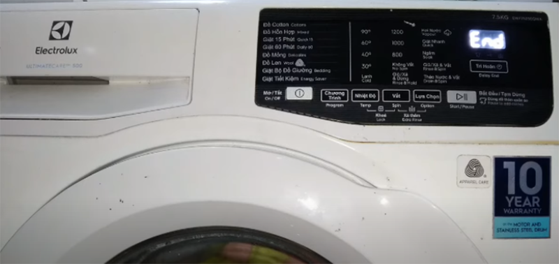 Máy Giặt Electrolux Báo Lỗi End Là Bị Gì? Máy Giặt Electrolux Báo Lỗi End Là Bị Gì?