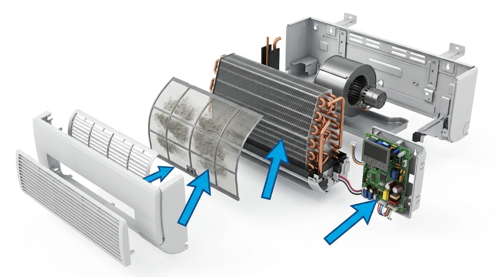5 Bước Tự Cứu Điều Hòa Trước Khi Gọi Thợ. Ảnh Minh Họa 3D Ai