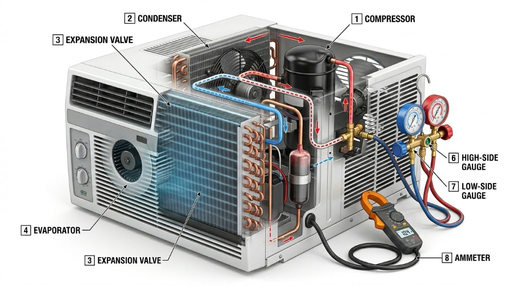 Cục Nóng Điều Hòa Minh Họa 3D Ai
