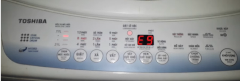 Lỗi E9 Máy Giặt Toshiba Là Hỏng Gì? Lỗi E9 Máy Giặt Toshiba Là Hỏng Gì?